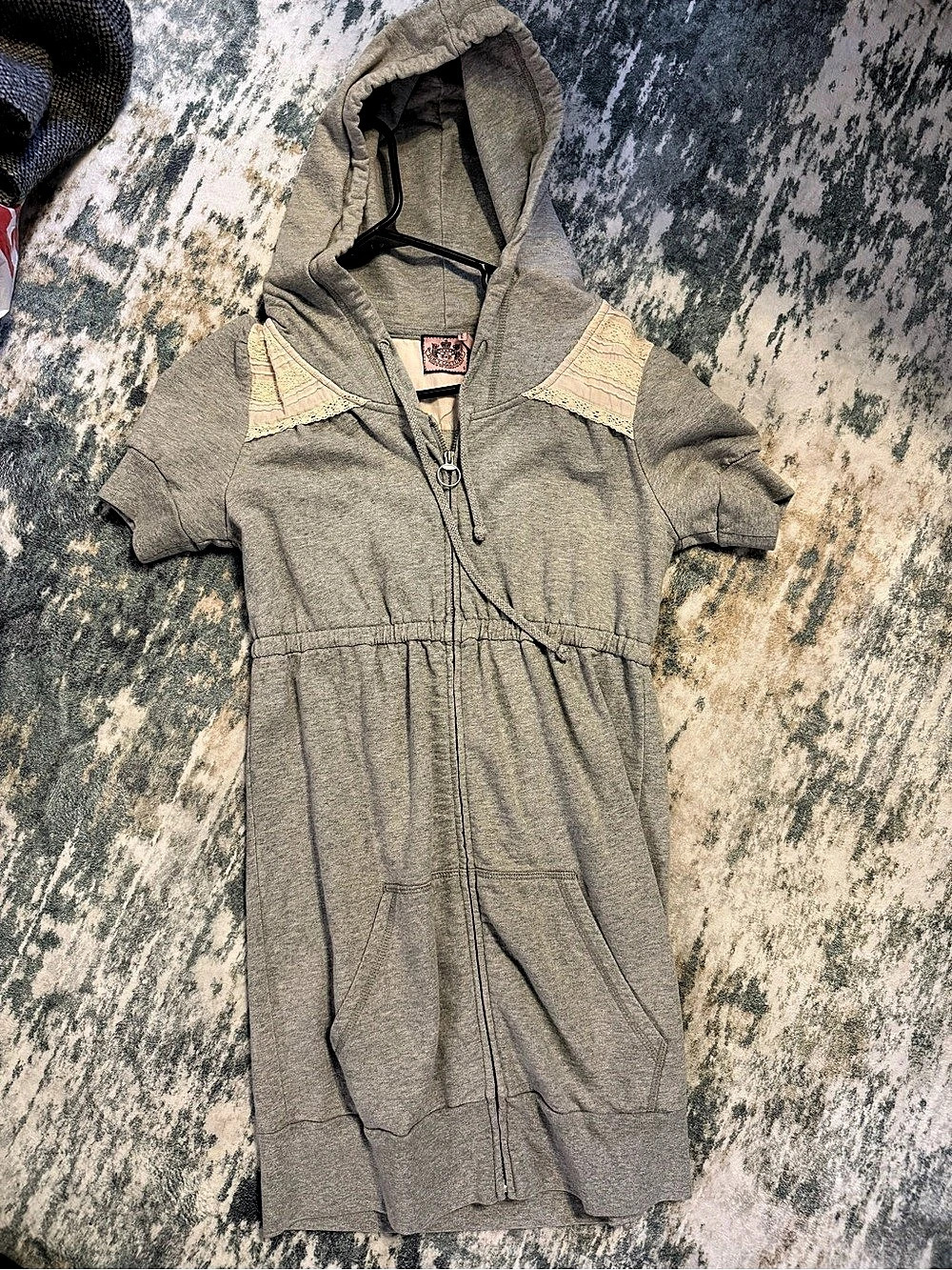 Juicy Couture Gray Hooded Mini Dress Like New